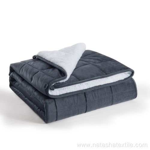 Winter AB face lamb crystal velvet gravity blanket